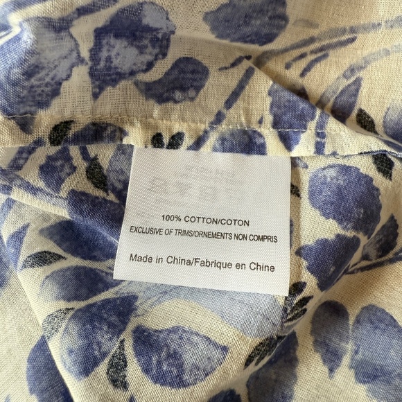 TORY BURCH TOP FLORAL EMBROIDERED TIE TASSEL PEASANT COTTON BOHEMIAN ARTSY 6 - Picture 10 of 12